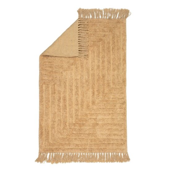 Коврик для ванной бежевый 80х50 см Zenfort Зигзаг (107274)