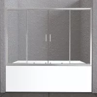 Шторка на ванну BelBagno UNIQUE-VF-2-150/180-140-P-Cr