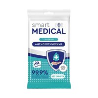 Антисептические влажные салфетки Smart Medical №20