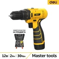 Аккумуляторная дрель шуруповерт DELI DL-DZ12-6A2