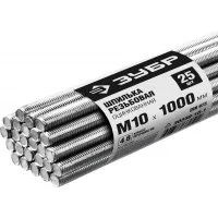 Резьбовая оцинкованная шпилька ЗУБР М10 x 1000 мм DIN975 25 шт.