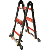 Стремянка телескопическая лестница WORKY BLACK