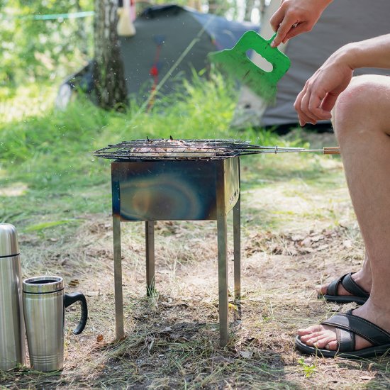 Мангал сборный Hot Pot высококачественная сталь 30х24х30 см