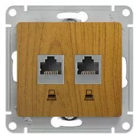 Двойной механизм компьютерной розетки Systeme Electric Glossa
