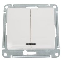 Двухклавишный выключатель Systeme Electric Glossa
