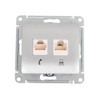 Двойная розетка Systeme Electric Glossa