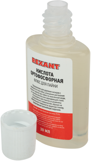 Флюс для пайки Rexant Кислота ортофосфорная 30 мл