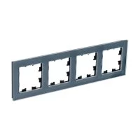 Рамка Systeme Electric AtlasDesign Nature четырехместная грифель (ATN360704)