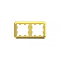 Рамка Systeme Electric AtlasDesign Antique двухместная золото (ATN101602)