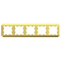 Рамка Systeme Electric AtlasDesign Antique пятиместная золото (ATN101605)