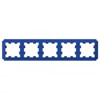 Рамка Systeme Electric AtlasDesign Antique пятиместная аквамарин (ATN101105)