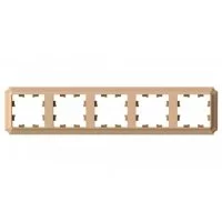 Рамка Systeme Electric AtlasDesign Antique пятиместная песочная (ATN101205)