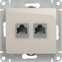 Механизм двойной розетки Systeme Electric Glossa
