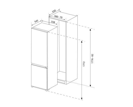 Холодильник двухкамерный Haier HRF229BIRU 180x53.5x54см 1 компрессор цвет белый