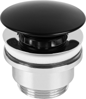 Выпуск для раковины MONLID 40 мм клик-клак с переливом черный