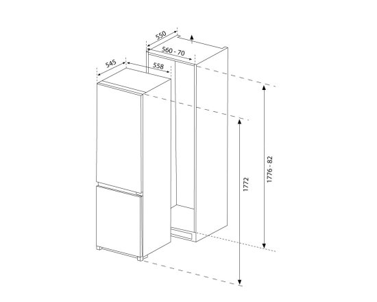 Холодильник двухкамерный Haier BCF3261WRU 55.8x177.2x54.5 см цвет белый
