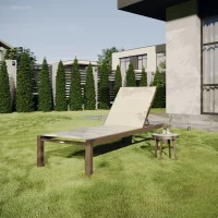 Шезлонг Aquila 200x65x102 см алюминий/текстилен коричневый