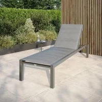 Шезлонг Aquila 200x65x102 см алюминий/текстилен серый