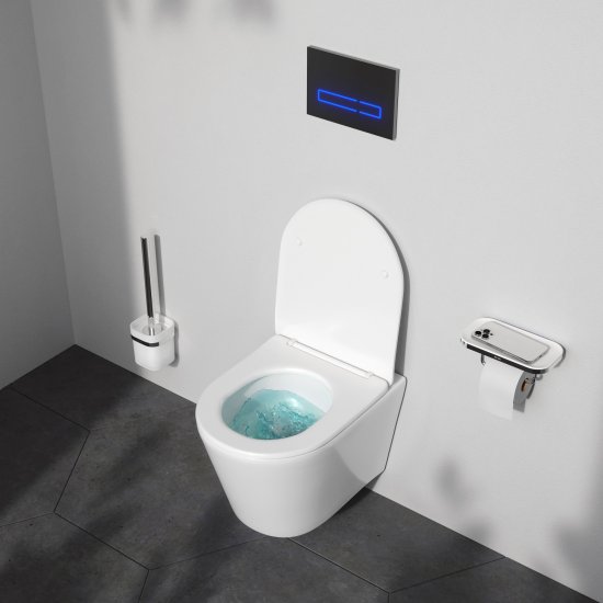 Унитаз подвесной AM.PM Flash Tornado безободковый с сиденьем