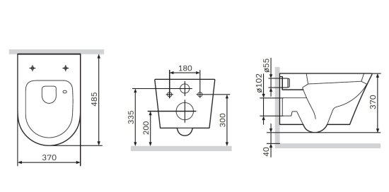 Унитаз подвесной AM.PM Flash Tornado безободковый с сиденьем