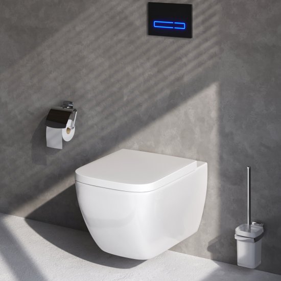 Подвесной унитаз Am.Pm Gem FlashClean безободковый с сиденьем микролифт г