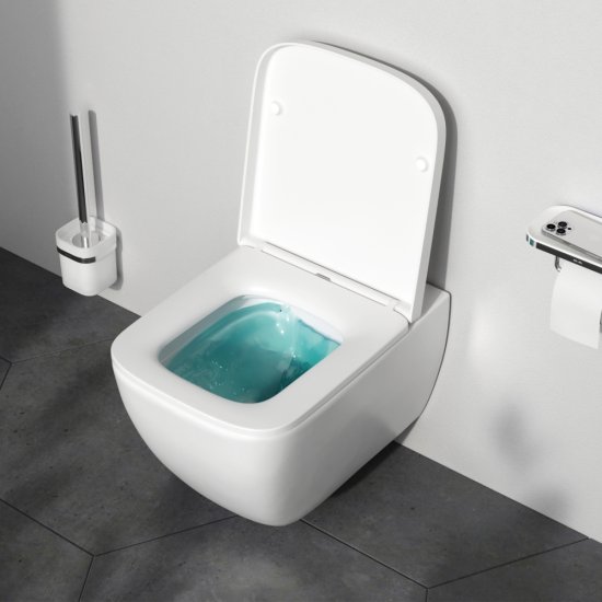 Подвесной унитаз Am.Pm Gem FlashClean безободковый с сиденьем микролифт г