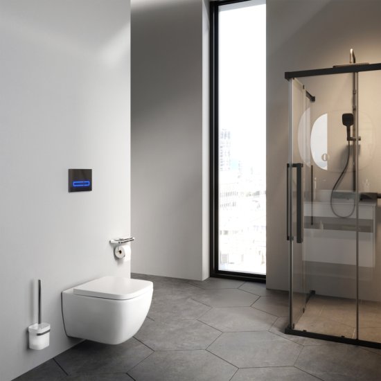 Подвесной унитаз Am.Pm Gem FlashClean безободковый с сиденьем микролифт г