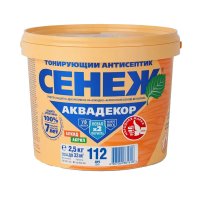 Антисептик Сенеж Аквадекор декоративный для дерева дуб 2,5 кг