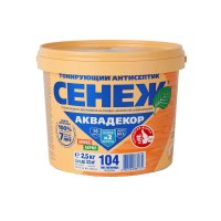 Антисептик Сенеж Аквадекор декоративный для дерева лиственница 2,5 кг