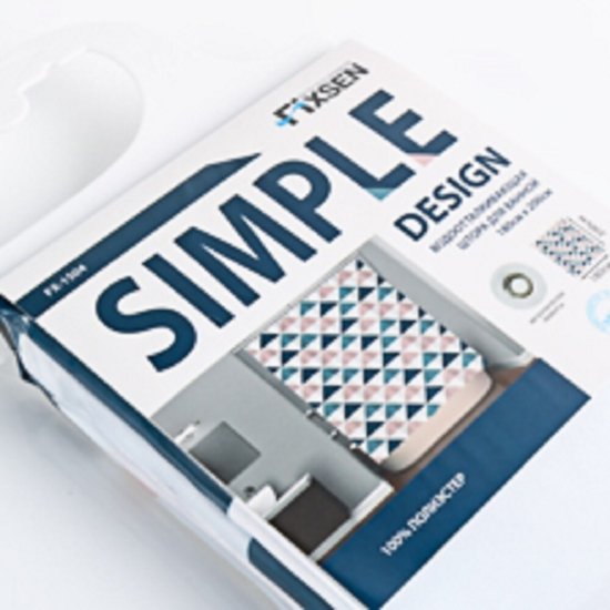 Штора для ванны Fixsen Simple 2000х1800 мм полиэстер разноцветная (1504)