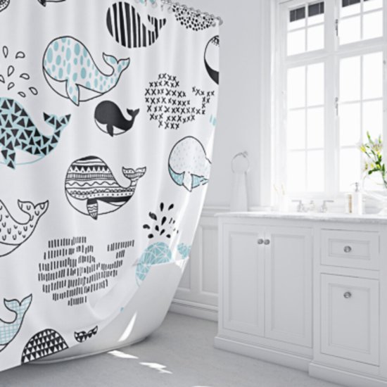 Штора для ванны Fixsen Flux 2000х1800 мм полиэстер разноцветная (2511)