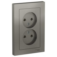 Розетка Systeme Electric AtlasDesign встраиваемая сталь (ATN000920)