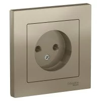 Розетка Systeme Electric AtlasDesign встраиваемая шампань (ATN000540)