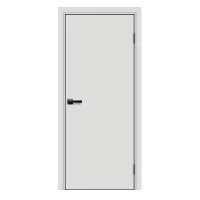 Дверь межкомнатная глухая Асти 70x200 см Hardflex цвет белый жемчуг с замком и петлями