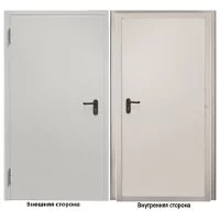 Дверь техническая Промет ДТ-1 глухая левая серый RAL 7035 850х2050 мм