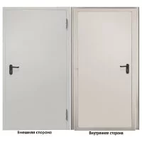 Дверь техническая Промет ДТ-1 глухая правая серый RAL 7035 850х2050 мм