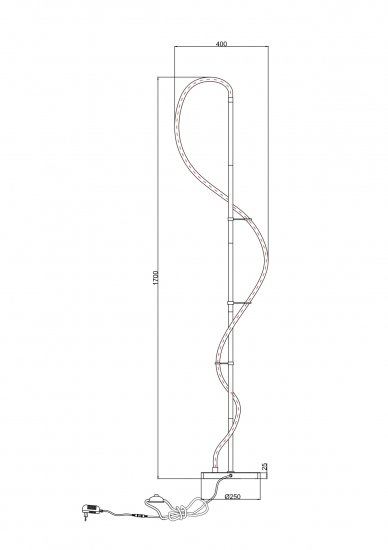 Торшер светодиодный Arte Lamp 30 Вт белый 3000К IP20 (A2850PN-35PB)