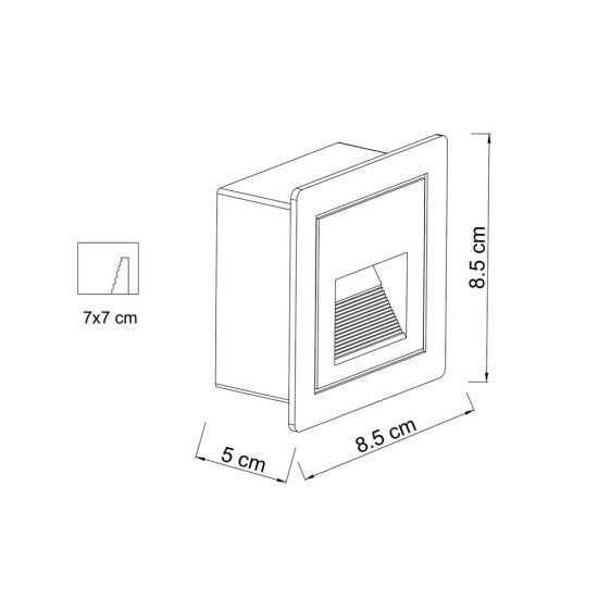 Подсветка для лестниц встраиваемая светодиодная белая 5 Вт 4200К IP65 Arte Lamp Piazza (A7325IN-1WH)