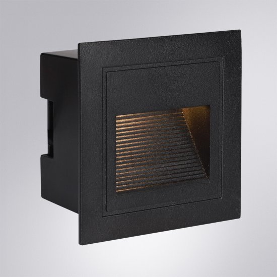 Подсветка для лестниц встраиваемая светодиодная черная 5 Вт 4200К IP65 Arte Lamp Piazza (A7325IN-1BK)