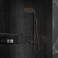 Мозаика стеклянная Kreaforta черная 300x300x4 мм