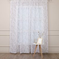 Тюль на ленте Фрейя 300x260 см цвет серый