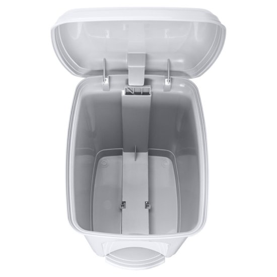 Контейнер для мусора БытПласт с крышкой 7 л пластик серый с педалью