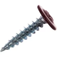 Острый саморез с прессшайбой качественный крепеж 4,2/19 RAL3005 красное вино (250 шт.)