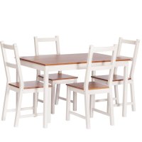 Обеденная группа антик белый стол и 4 стула Sonata Dining Set (21794)