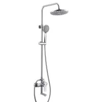 Душевая система WasserKraft с верхним душем с лейкой со смесителем хром (A16601)