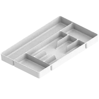 Лоток для столовых приборов 6 отсеков Esprado Comfort 49x5x30 см полипропилен цвет белый