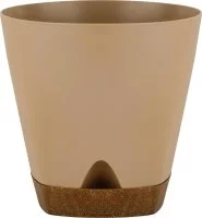 Горшок для цветов Ingreen Wood 4 л молочный шоколад