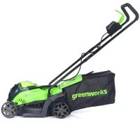 Газонокосилка аккумуляторная бесщеточная Greenworks 2516107UA 24 В 33 см 2 Ач АКБ и ЗУ входит в комплект
