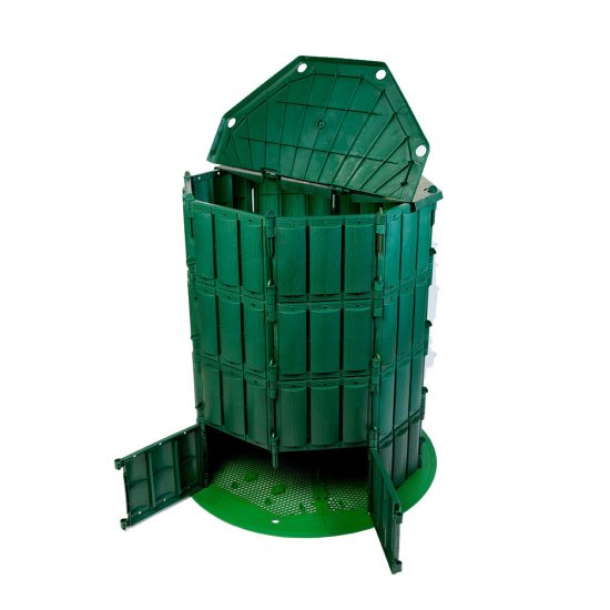 Компостер Павловская Заря Удачный 800 л с крышкой и дном полипропиленовый