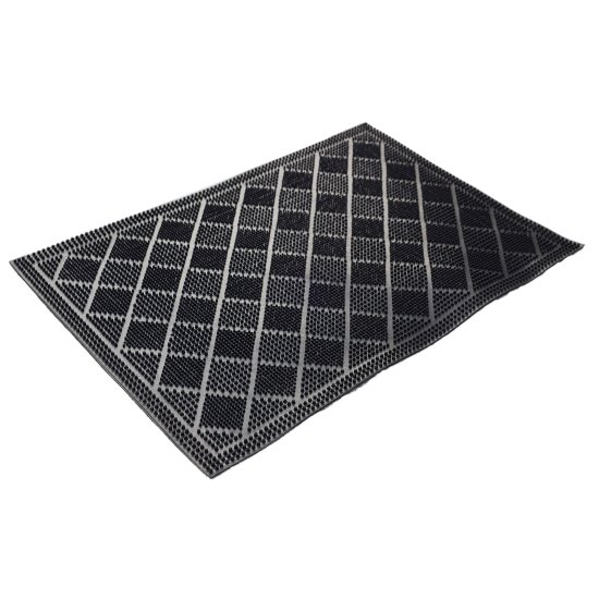 Коврик грязезащитный Mix Mat Rhomb 40x60 см резина цвет черный
